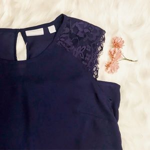 NEW YORK & COMPANY 💙 Blue Laced  Blouse